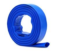 10m x 25mm (1 Inch) Diameter Layflat Discharge Pond Hose Pipe Lay Flat Submersible Pump Water Pump Hose, Blue