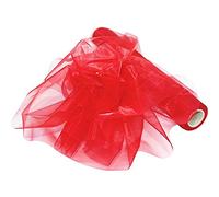 10M X 70CM Organza Roll Fabric Wedding Party Decor Chair Bows Table Runner Sash - Red