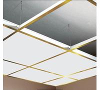 10m2 Gold Suspended Ceiling Grid System 600 x 600mm 24mm Wide, Complete Grid System (Tiles Not Included)