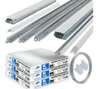 10M2 White Suspended Ceiling Grid System 600mm X 600mm Metail Frame Kit With Wipeable Ceiling Tiles Ceiling Expert Ltd
