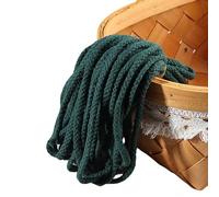 10Meters Braided Cotton Rope 5MM Wide Braided Macrame Cord Dark Green Twisted Cotton Cord for Sewing DIY Crafting