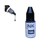 10ml Black Stamp Refill Ink,Clothes Waterproof Ink Name Stamp Printing On Clothing Wash Not Fade, Stamp Oil for Office School Seal (3 Bottles)
