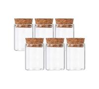 10ml Borosilicate Glass Test Tubes, 6-Pack with Cork Stoppers for Storage, DIY Crafts & Scientific Experiments(15ml)