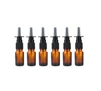 10ml Empty Amber Glass Refillable Portable Nasal Spray Bottles with Press Spray Head Fine Mist Sprayers Makeup Water Travel Containers (10Pcs)