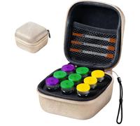 10ML Insulin Vial Storage Case 9 Slots Waterproof Essential Oil Case, Dust-Proof Shockproof Insulin Vial Protector Diabetes Care(Champagne)