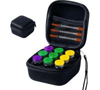 10ML Insulin Vial Storage Case 9 Slots Waterproof Essential Oil Case, Dust-Proof Shockproof Insulin Vial Protector Diabetes Care(Black)