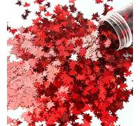 10ml Maple Leaf Sequined Nail Polish Glitter Holographic Color Nail Glitter Gradient Fall Production Nail Polish Art Decoration-red 10ml