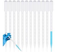 10ml Plastic Pipette 15 Pcs, Clear Disposable Pipettes, Accurate Liquids Transfer Dropper with Scale Marks, Long Graduated Transparent Pippets for Essential Oils, Lab Experiments, Crafts, Watercolours