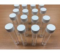 10ml Plastic Test Tubes Vials Sample Containers Powder Craft W/Screw Caps X 100