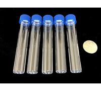 10ml plastic test tubes vials sample containers powder craft with blue screw caps (200)