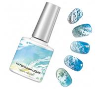 10ML Watercolor Gel Nail, Marble Blossom Liquid Nail Pigment Create Gradient Water Effect White Bubble Effect, Craft Art Manicure Gel for Nail Salon Home Nail Design