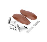 10mm/0.4in Universal Motorcycle Hand Guard Wind Deflector Protector for Honda - Tawny