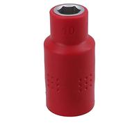 10mm 1/2in Drive VDE Insulated Shallow Metric Socket 6 Sided Single Hex 1000 V