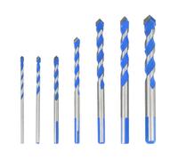 (10mm) 10Pcs Multi-functional Glass Drill Bit Tungsten Carbide Tip for Ceramic Tile Concrete Brick Metal Stainless Steel Wood