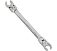 10mm & 11mm Flexible Head Flare Nut Spanner Set - Compression Joint Brake Wrench