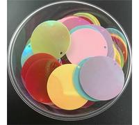 10mm 15mm 20mm 25mm 30mm PVC Flat Round Loose Sequins Paillettes Sewing Wedding Craft Accessories with 1 Side Hole-AB Mix-25mm 60pcs 10g