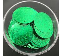 10mm 15mm 20mm 25mm 30mm PVC Flat Round Loose Sequins Paillettes Sewing Wedding Craft Accessories with 1 Side Hole-L Green-30mm 36pcs 10g
