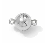 10mm 18K Gold Plated Brass Magnetic Clasps for Bracelets,Jewelry Clasps Connectors,Necklace Clasp,DIY Jewelry Making Supplies-Rhodium Plated-4 Pieces
