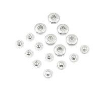 10mm-25mm Clothes Flat Buttons Metal Coat, Gold, 10mm-6pcs(Silver,25mm6pcs)