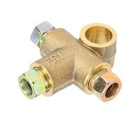 10mm 3-Way Brake Line Tee, Bras Pipe Fitting Connector with 3 M10 Male Nuts, Universal Fit for 3/16" Automotive Brake Systems and Industrial Hydraulics