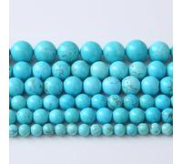 10mm 36Pcs Natural Blue Turquoise Beads Spacer Round Loose Stone Beads for Jewelry Making, DIY Bracelet, Necklace Accessories