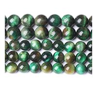 10MM 36PCS Natural Multi Green Tiger Eye Stone Beads for Jewelry Making DIY Bracelet