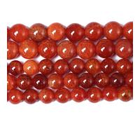 10mm 36pcs Natural Red Dragon Vein Agate Stone Beads for Jewelry Making Energy Healing Round Beads DIY Necklace Accessories 15" (10mm)
