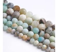 10MM 36PCS Natural Stone Matte Colorful Amazonite Beads for Jewelry Making DIY Bracelet Necklace