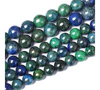 10mm 38pcs Natural Gemstone Beads Lapis Lazuli Chrysocolla Phoenix Stone Round Loose Beads for Jewelry Making DIY Bracelet Necklace