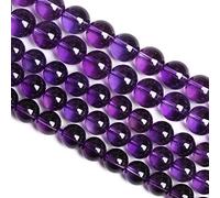10MM 38PCS Natural Stone Clean Amethyst 3A Grade Crystal Loose Beads for Jewelry Making DIY Bracelet