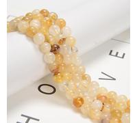 10mm 75pcs Natural Golden Healer Quartz Smooth Round Genuine Real Stone Gemstone DIY Beads for Jewelry Making