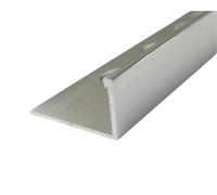 10mm Aluminium Metal Tile Trim L Shape 250cm Long 4 Colours (10, Brushed Silver)