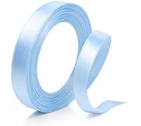 10mm Baby Blue Satin Ribbon, Thick Fabric Ribbons for Gift Wrapping & Crafting, Ribbon for Balloons, Cake, Bouquet, Wedding, Party, Christmas Decorations, 22.8m