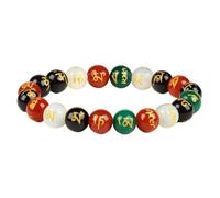 10mm Beaded Crystal Bracelet Healing Energy Jewelry Handmade Stretch Bracelet Unisex (Various Crystals), Una talla, No Gemstone