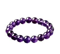 10mm Beaded Crystal Bracelet Healing Energy Jewelry Handmade Stretch Bracelet Unisex (Various Crystals), Una talla, No Gemstone