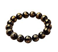 10mm Beaded Crystal Bracelet Healing Energy Jewelry Handmade Stretch Bracelet Unisex (Various Crystals), Una talla, No Gemstone