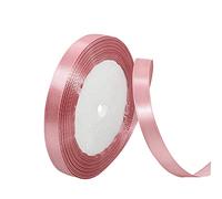 10mm Bean Pink Satin Ribbon - 22M Double Sided Satin Polyester for Gift Wrapping, Crafting, Balloons, DIY Projects, Hair Bows, Christmas, Valentine's Day, Bouquets, Wedding & Cake Decoration