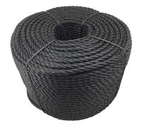 10mm Black Polypropylene Rope x 220 Metre Coil, Load Securing Boat Fishing Camping - RopeServices UK