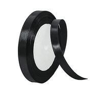 10mm Black Ribbon for Gift Wrapping,22m Fabric Thick Satin Ribbon Black Bow for Gift Wrapping,Ribbons for Balloons,Crafting,Hair,Bouquets,Wedding, Car,Presents,Cake,Christmas Party Decorations
