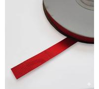 10mm Bountiful Harvest Grosgrain Ribbon with Woven Edging - 25m (3/8 Width) Great for Crafting, Sewing & Hair Styling Projects - Ribbons for Crafting (Red)