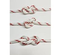 10mm Braid on Braid Polyester Rope Boat Yacht Dinghy Halyard Sheet Rigging Spinnacker Double Braid (White with Red Fleck, 10mt)