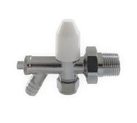 10mm Chrome Plated Cosmos Lockshield Radiator Valve with Drain Off - Heating System Fitting