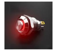 10mm Colored Waterproof Metal Push Button Switch LED Light Self-locking/self Resetting 3V 5V 6V 12V 24V 36V 110V 220V IDGTTLDF(Red,MOMENTARY SELF-RESET_12-24V)