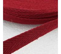 10mm Cotton Tape Herringbone Binding 521D, Burgundy Wine, 1 Metre
