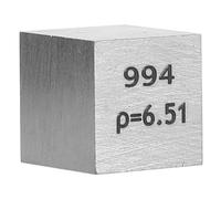 10mm Cube Metal Element Sample High Purity Engraved Science Decoration | Sleek Solid Block Style for Stem Classrooms and Science Experiments, Suitable for Men and Teachers