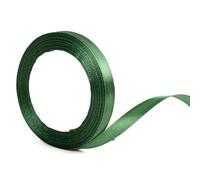 10mm Dark Green Ribbon for Gift Wrapping 22m, Deep Green Ribbons Thin Fabric Satin Ribbon for Present Wrapping Ribbons Christmas Florist Bouquet Cake Hair Bow Crafting Wedding Car Decoration