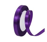 10mm Deep Purple Satin Ribbon 22M ，Fabric Hair String Ribbon for Craft, Flower Bouquets, Gift Wrapping, Wedding, Bow Making and Valentines Christmas Decoration (Deep Purple, 1CM)