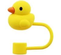 10mm Duck Straw Cap, Cute Silicone Covers for Stanley Cup, Dust-Proof Reusable Tips Lids, Drinking Dispensers - Yellow