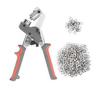 10mm Eyelet Kit with 550 Metal Grommets and Handheld Press Pliers - Easy One - Hand Use, Durable Non - Slip Grip for Tarpaulin, Fabric, Curtains, and DIY Projects