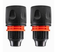 10mm Female Hose Connector 2 Pack - Click Lock Quick Connect Fittings for Spiral Curly Hose Window Cleaning Water Fed Pole System - Leak Resistant Plastic Coupler - Hozelock Gardena Compatible